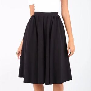 BlackMilk Black Midi Skirt with Pockets - Size L